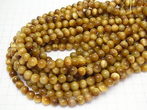 [Video] Golden Tiger's Eye AAA Round 8mm half or 1strand beads (aprx.15inch/36cm)