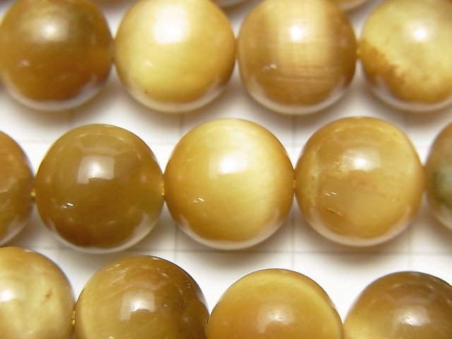 [Video] Golden Tiger's Eye AAA Round 10mm 1/4 or 1strand beads (aprx.14inch/34cm)