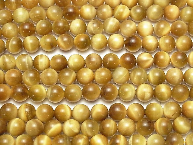 [Video] Golden Tiger's Eye AAA Round 10mm 1/4 or 1strand beads (aprx.14inch/34cm)