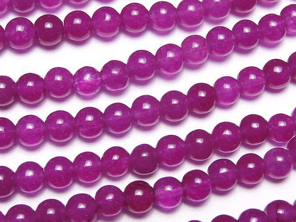 1strand $2.79! Wine Red Color Jade Round 4mm 1strand beads (aprx.15inch / 38cm)