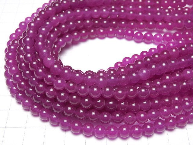 1strand $3.79! Wine Red Color Jade Round 6mm 1strand beads (aprx.15inch / 38cm)