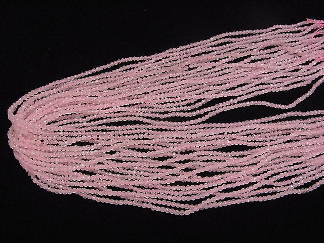 1strand $9.79! Rose Quartz AA++ Faceted Round 2-2.5mm  1strand beads (aprx.15inch/38cm)