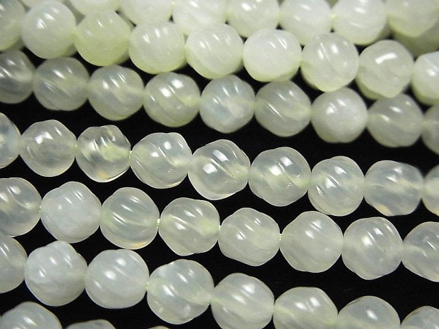 Jade, Round, Twist Gemstone Beads