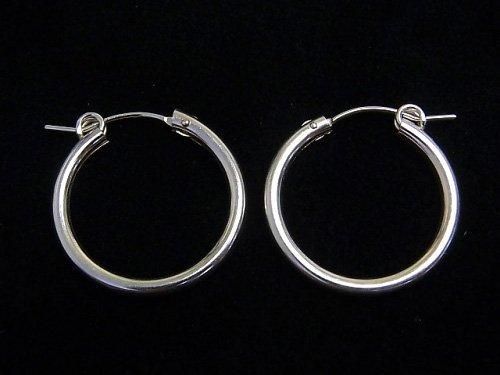Silver-filled G Hoop Earrings (13, 15, 18, 22, 27, 34mm) - 1 pair
