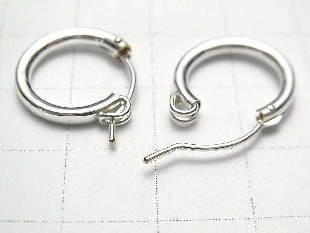 Silver filled G earrings hoops 13,15,18,22,27,34mm 1pair