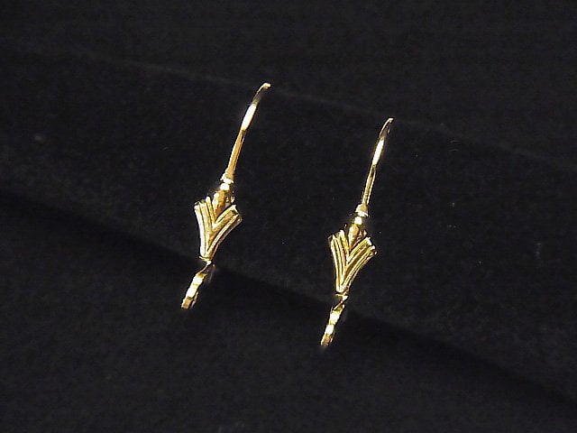 14KGF Pierced Earrings French Hook (Lever Back) Tulip 1 Pair