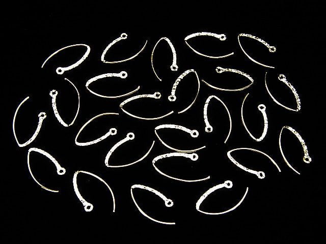 14KGF Marquise Earwire 20x12mm Hammer pattern  1pair