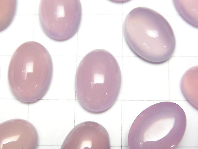 [Video]High Quality Pink Purple Chalcedony AAA Oval Cabochon 14x10mm 4pcs