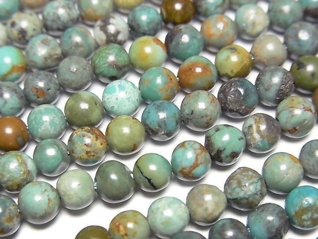 [Video] Turquoise AA+ Round 5mm 1strand beads (aprx.15inch / 36cm)