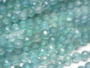 [Video] High Quality! Apatite AA++ Faceted Round 4mm 1strand beads (aprx.15inch/37cm)