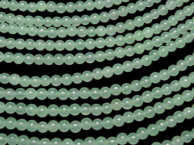 Pastel Green Jade Round 4mm 1strand beads (aprx.15inch / 38cm)