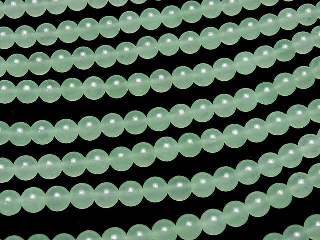 1strand $3.79! Pastel Green Jade Round 6mm 1strand beads (aprx.15inch / 37cm)