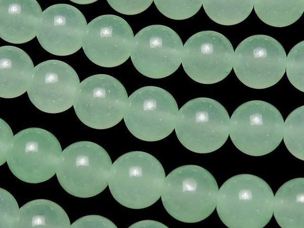 Pastel green jade round 8mm 1strand beads (aprx.15inch/36cm)