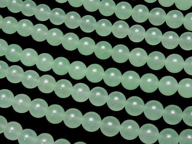 Pastel green jade round 8mm 1strand beads (aprx.15inch/36cm)