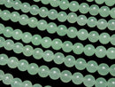 Pastel green jade round 8mm 1strand beads (aprx.15inch/36cm)