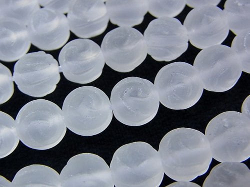 Frosted Crystal Quartz, Rose, Round Gemstone Beads