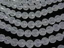 [Video] Frosted Crystal Quartz AAA Round Rose Cut 16mm 1/4 or 1strand beads (aprx.15inch/37cm)
