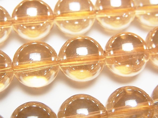 Champagne Quartz, Round Gemstone Beads