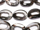 [Video]Mother of Pearl MOP Brown Oval (Donut) 25x18mm half or 1strand beads (aprx.14inch/34cm)