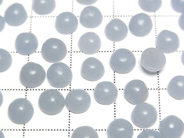 [Video] Angelite  Round Cabochon 6x6mm 4pcs