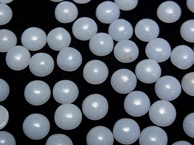 [Video] Angelite  Round Cabochon 8x8mm 4pcs