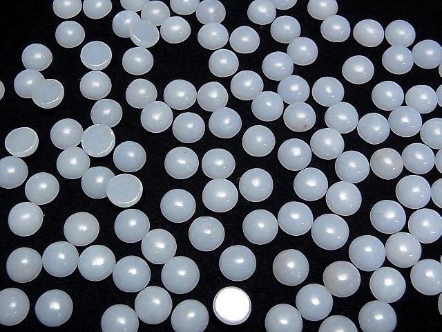 [Video] Angelite  Round Cabochon 8x8mm 4pcs