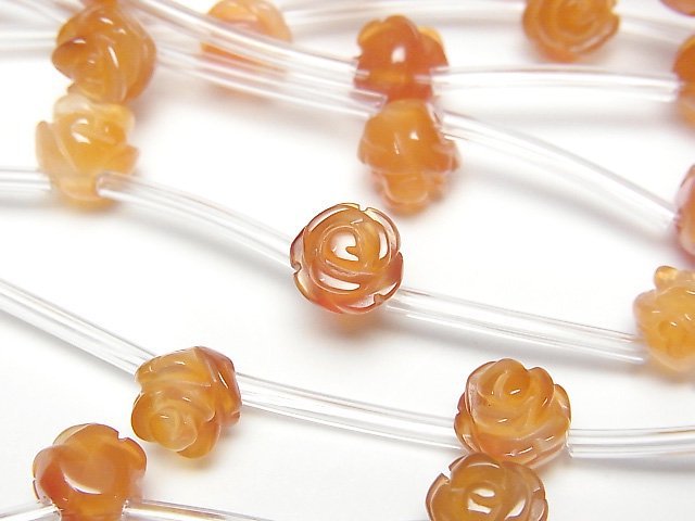 [Video] Mixed Carnelian Rose 8mm half or 1strand beads (aprx.12inch/29cm)