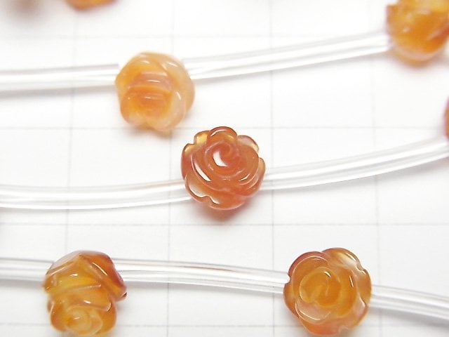 [Video] Mixed Carnelian Rose 8mm half or 1strand beads (aprx.12inch/29cm)