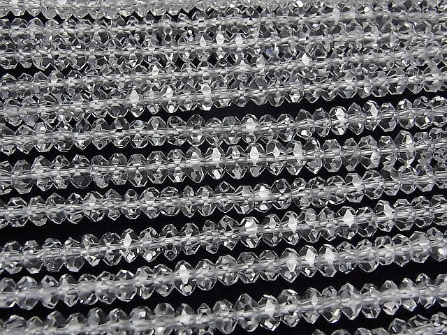 [Video] High Quality! Crystal AAA Faceted Button Rondelle 6x6x3mm 1/4 or 1strand beads (aprx.15inch/38cm)