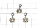 Meteorite hexagonal star Coin Pendant 9 x 9 x 2 mm Yellow Gold  Silver 925