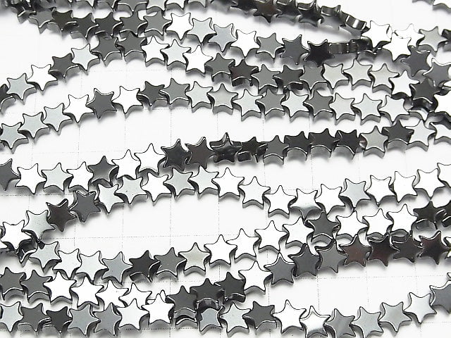 [Video] 1strand $4.79! Hematite star 6x6mm x 2mm 1strand beads (aprx.15inch / 36cm)