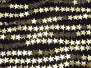 [Video] Hematite Star 6x6mm gold coating 1strand beads (aprx.15inch/37cm)