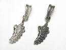 Silver925 Feather Pendant 21x9x3mm 1pc