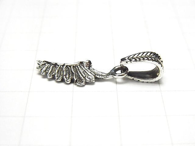 Silver925 Feather Pendant 21x9x3mm 1pc