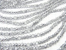 1strand $1.79! Glass Beads  Faceted Button Rondelle 3x3x2mm Silver Half Coating 1strand beads (aprx.15inch / 38cm)