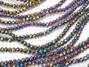 1strand $1.79! Glass Beads  Faceted Button Rondelle 3x3x2mm Metallic Coating 1strand beads (aprx.14inch / 34cm)