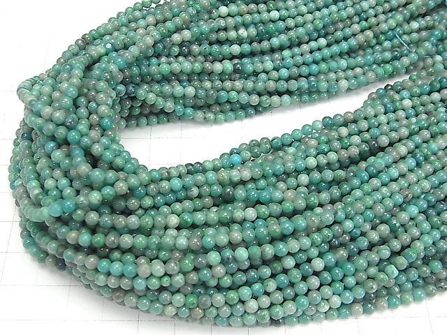 [Video] Chrysocolla Round 3mm 1strand beads (aprx.15inch / 38cm)