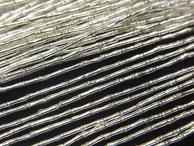 Karen Silver Tube 4x1x1mm White Silver Half or 1-Strand Beads (approx. 26 inches/66 cm)