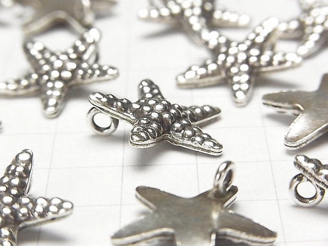 Karen Silver Starfish Charm 19x19x3mm 1pc