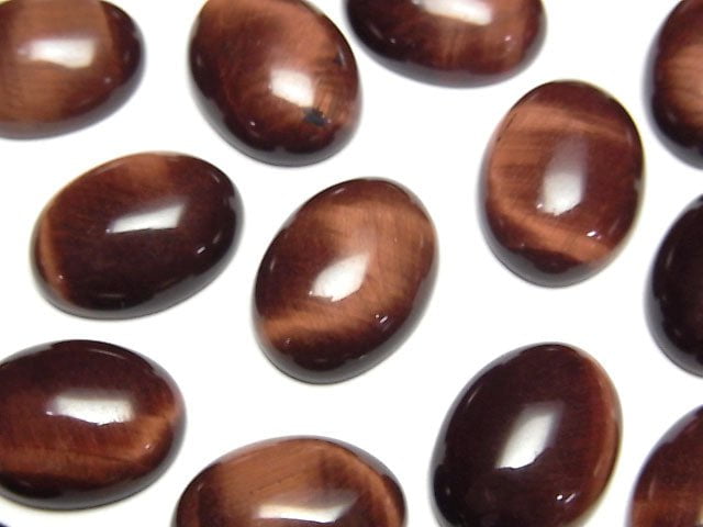 [Video] Red Tiger's Eye AA ++ Oval Cabochon 16x12mm 2pcs $3.59!