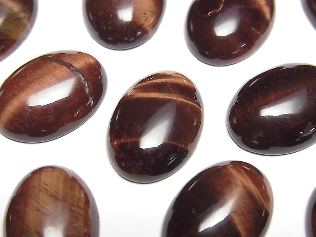Red Tiger's Eye AA ++ Oval Cabochon 18x13mm 2pcs $3.79!