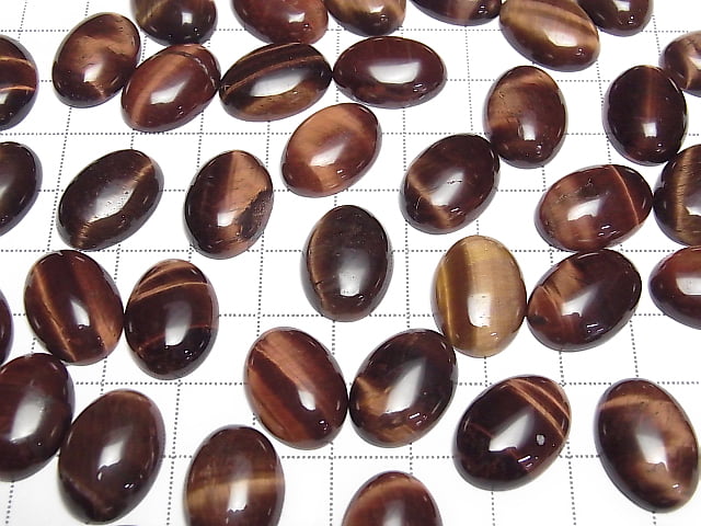 Red Tiger's Eye AA ++ Oval Cabochon 18x13mm 2pcs $3.79!