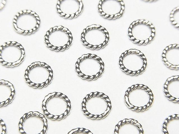 Bali Silver Rope Ring (Closed Type) 6mm 5pcs