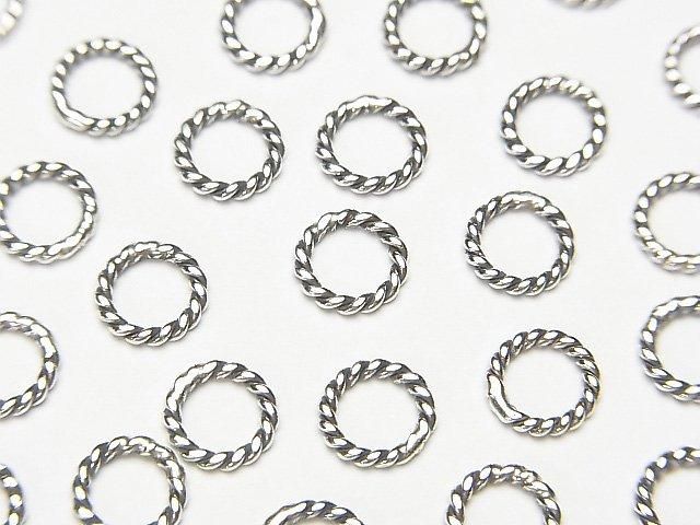 Bali Silver Rope Ring (Closed Type) 6mm 5pcs