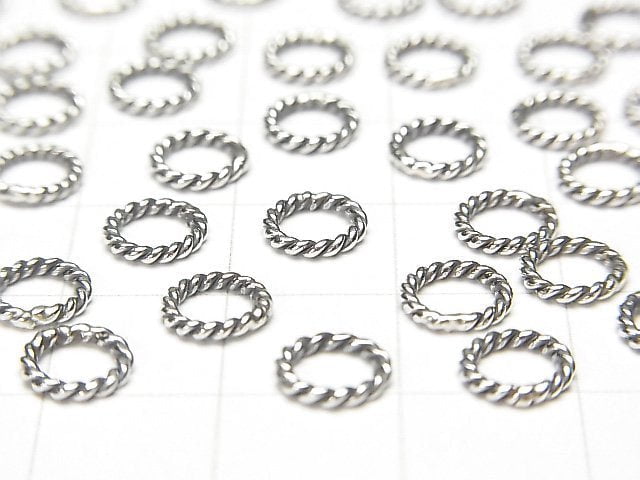 Bali Silver Rope Ring (Closed Type) 6mm 5pcs