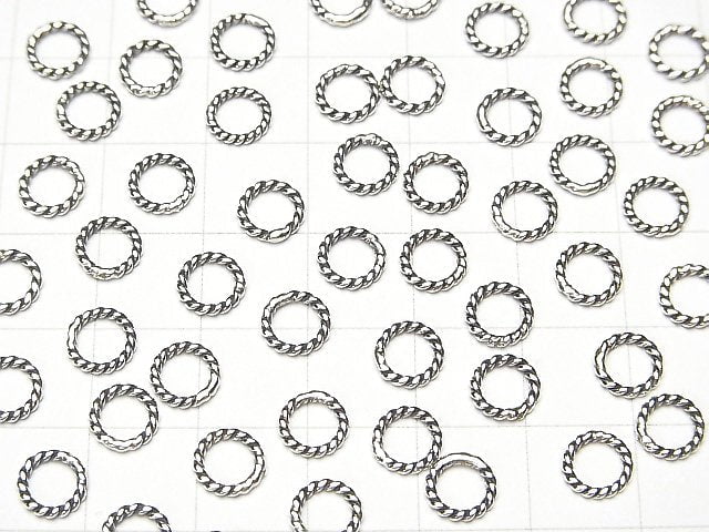 Bali Silver Rope Ring (Closed Type) 6mm 5pcs