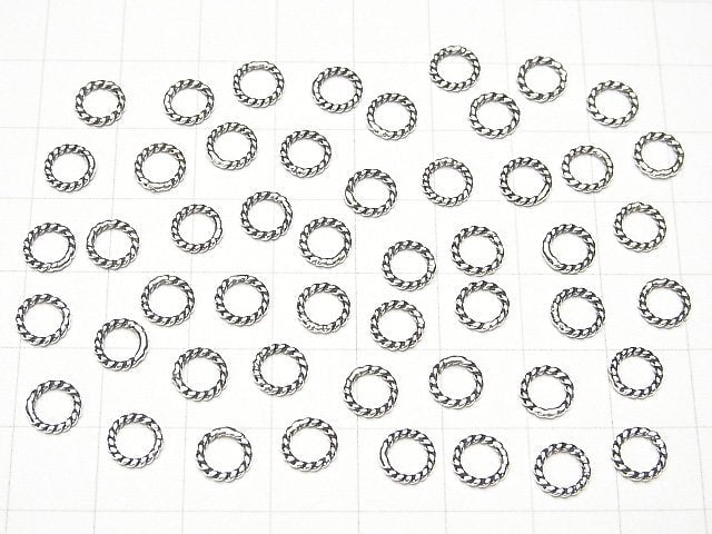 Bali Silver Rope Ring (Closed Type) 6mm 5pcs