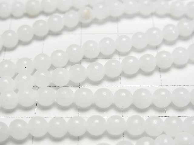 1strand $5.79! White Jade Round 4mm 1strand beads (aprx.15inch / 38cm)