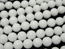 White Jade Round 12mm half or 1strand beads (aprx.15inch / 37cm)