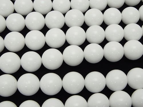 White Jade Round 14mm half or 1strand beads (aprx.15inch / 38cm)